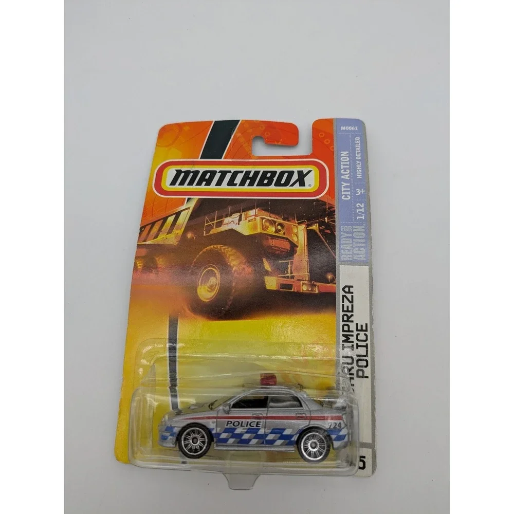 Mattel Matchbox Subaru Impreza Police #45 Silver MBX City Action Diecast 2007